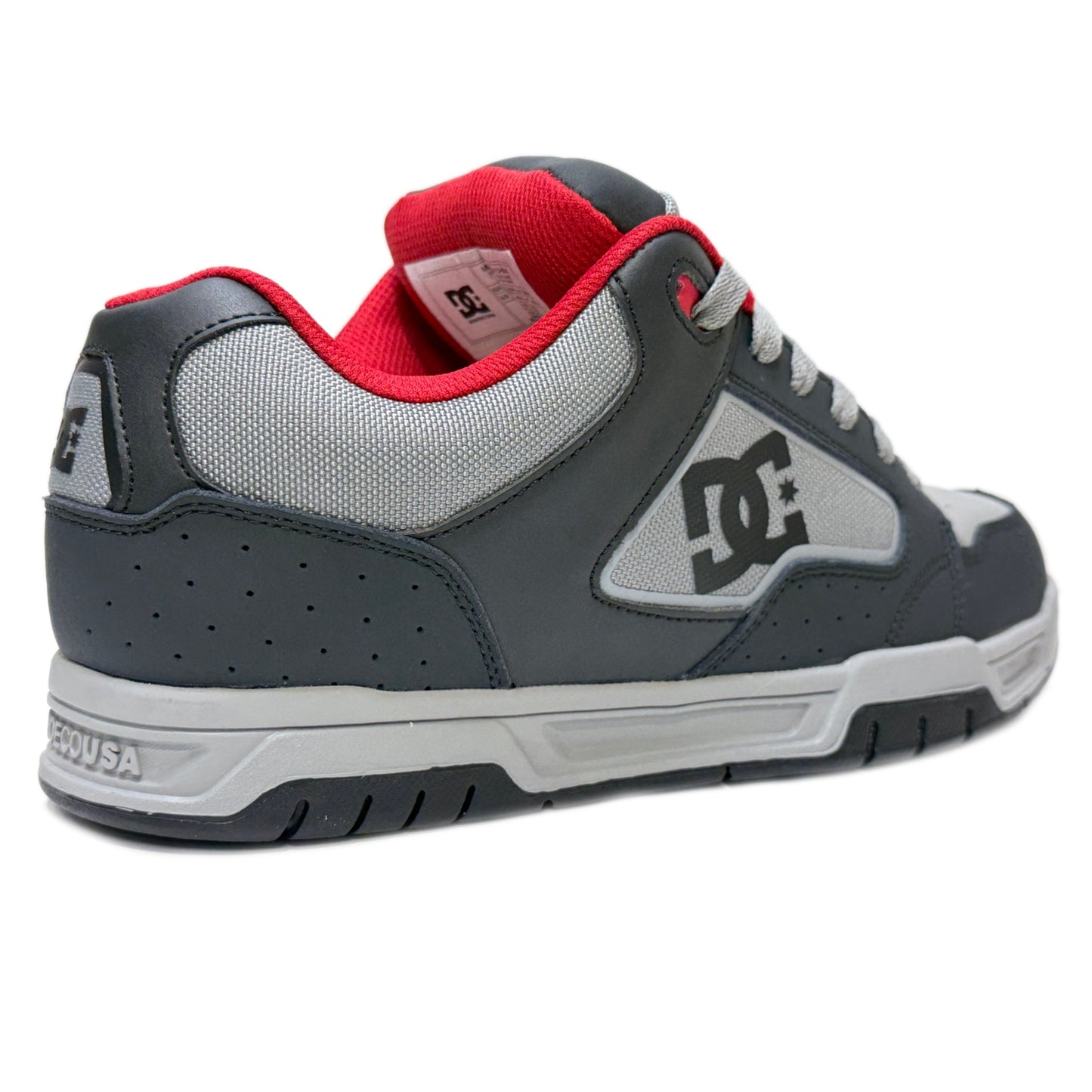 DC SHOES COILER DARK GREY GREY RED TRAINERS
