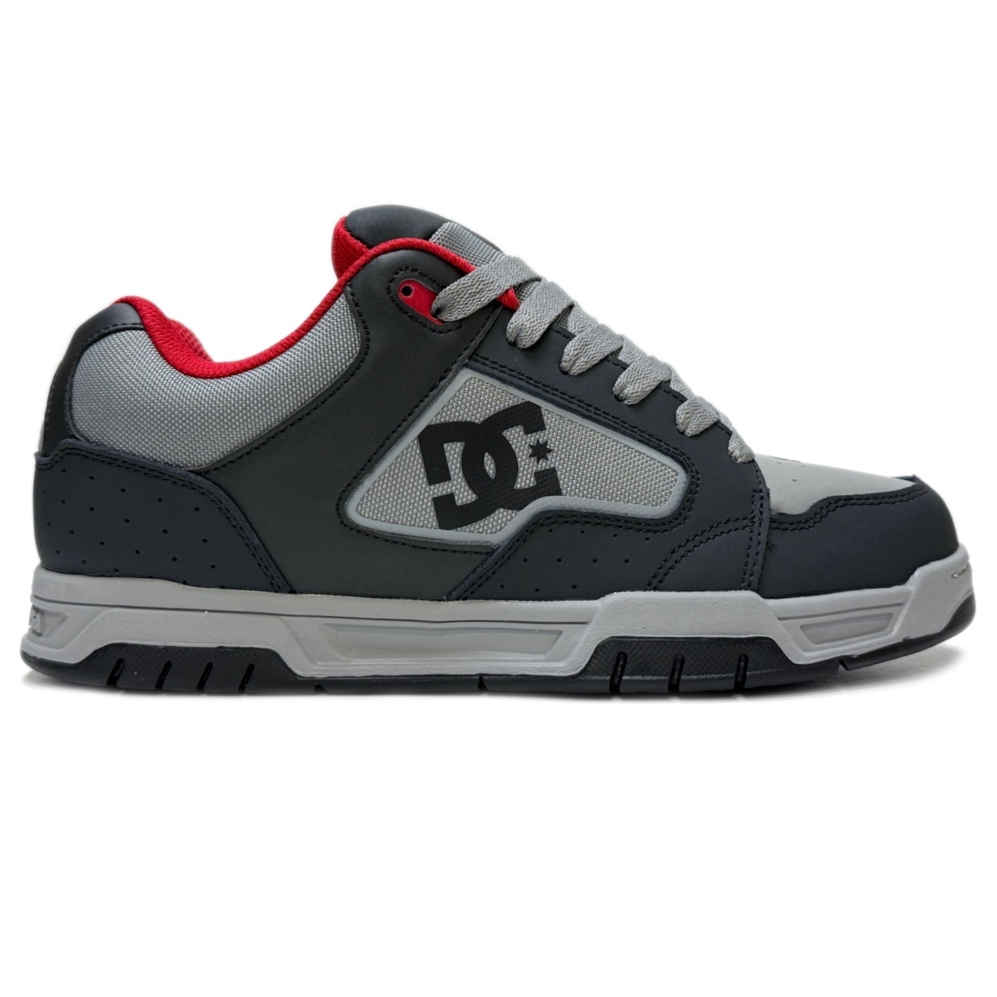 DC SHOES COILER DARK GREY GREY RED TRAINERS