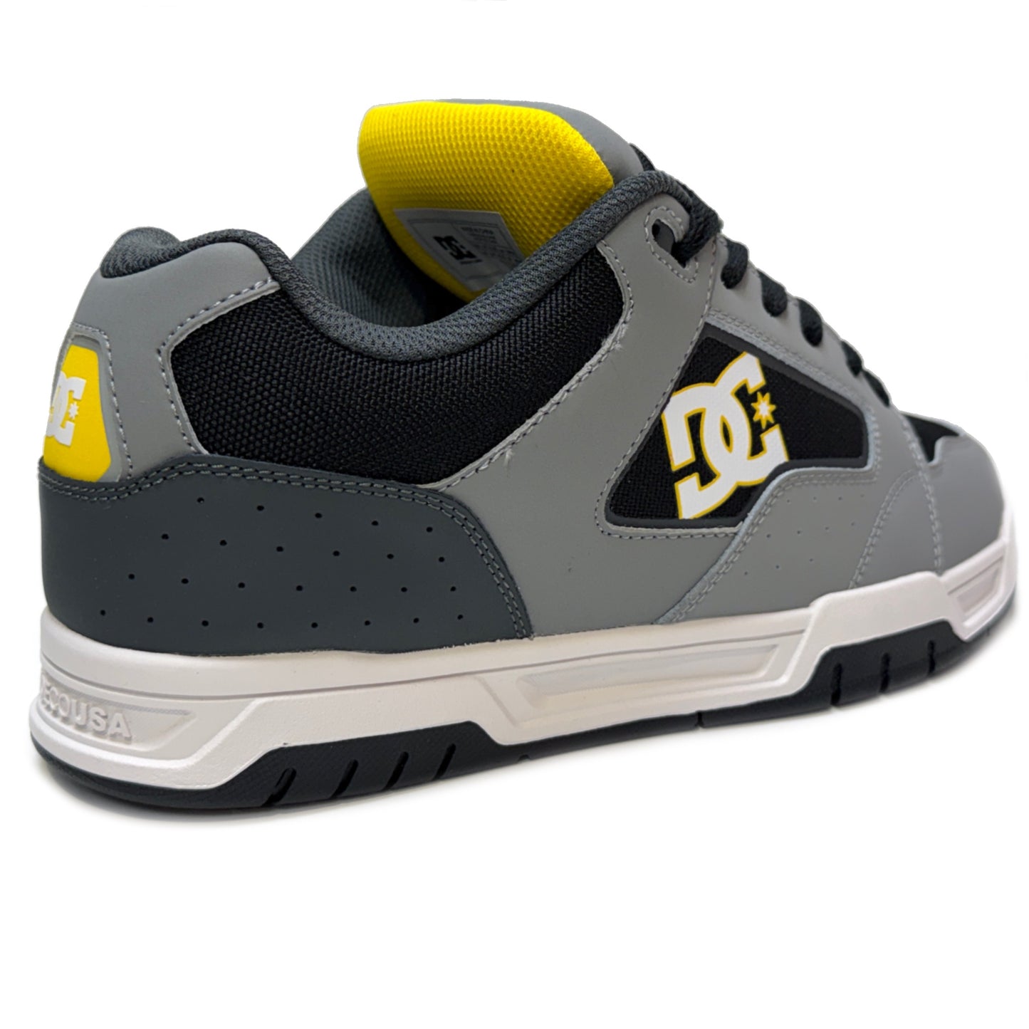 DC SHOES COILER LIGHT GREY BLACK YELLOW TRAINERS