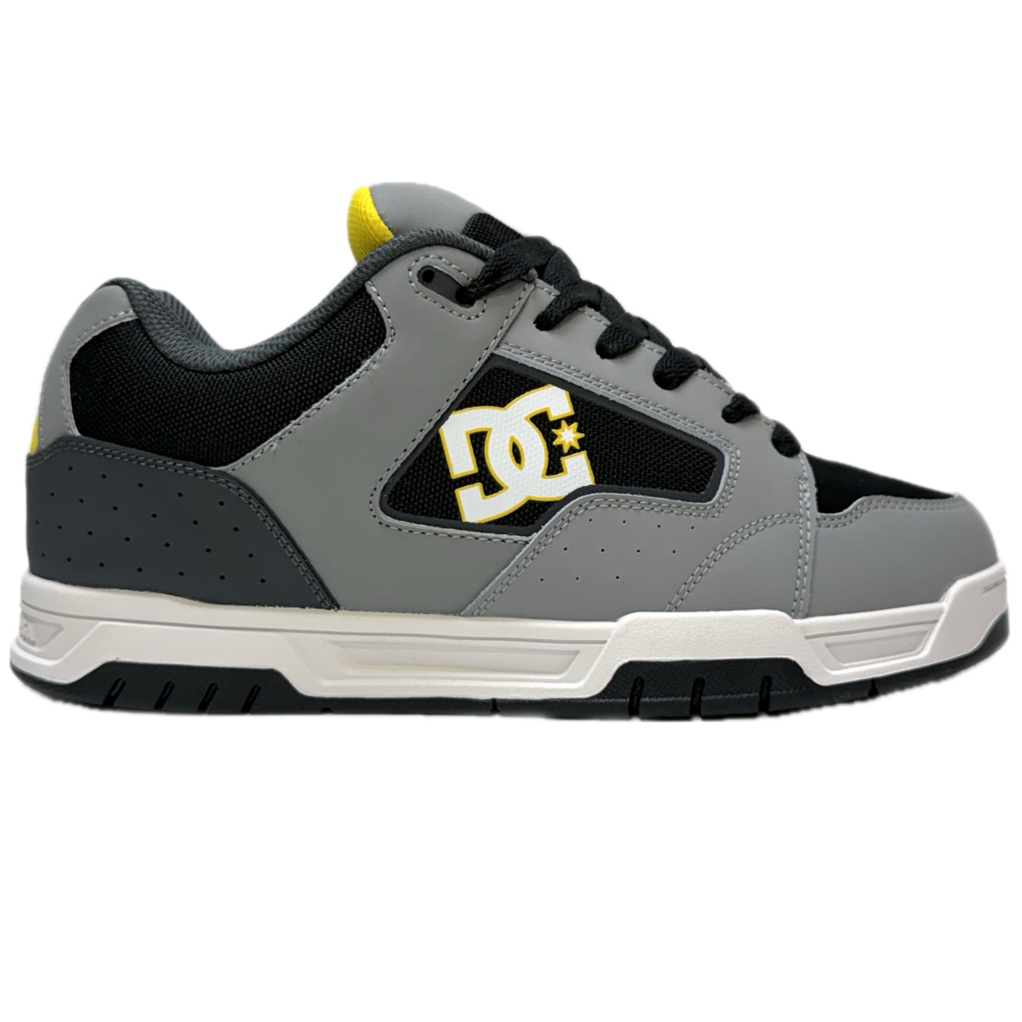 DC SHOES COILER LIGHT GREY BLACK YELLOW TRAINERS