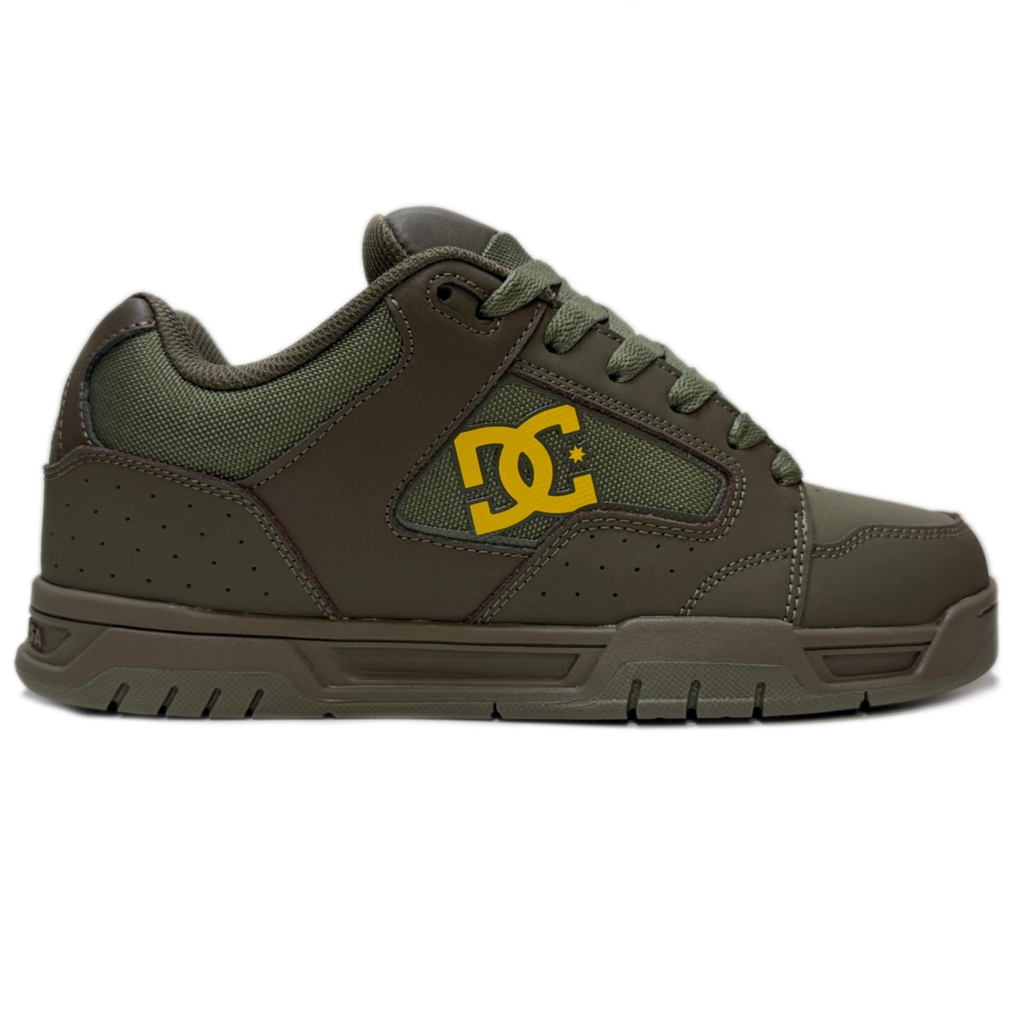 DC SHOES COILER OLIVE YELLOW TRAINERS
