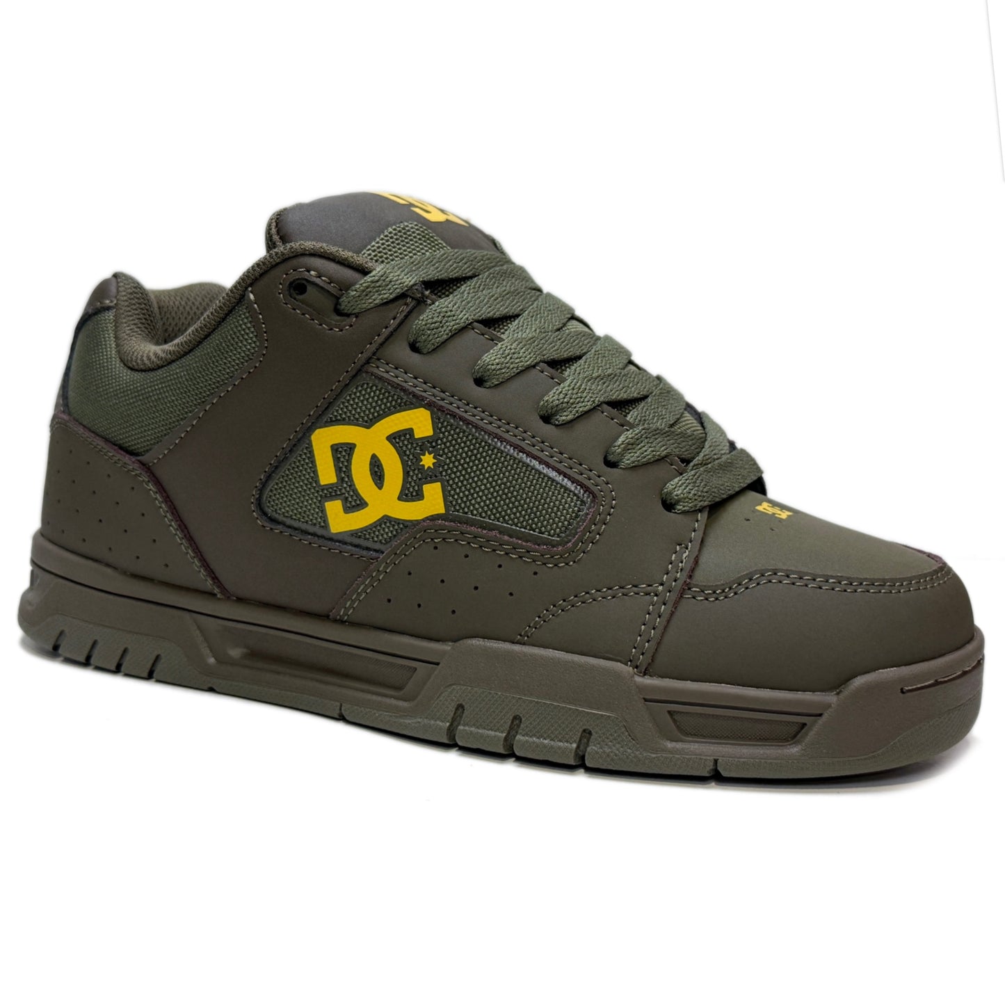 DC SHOES COILER OLIVE YELLOW TRAINERS