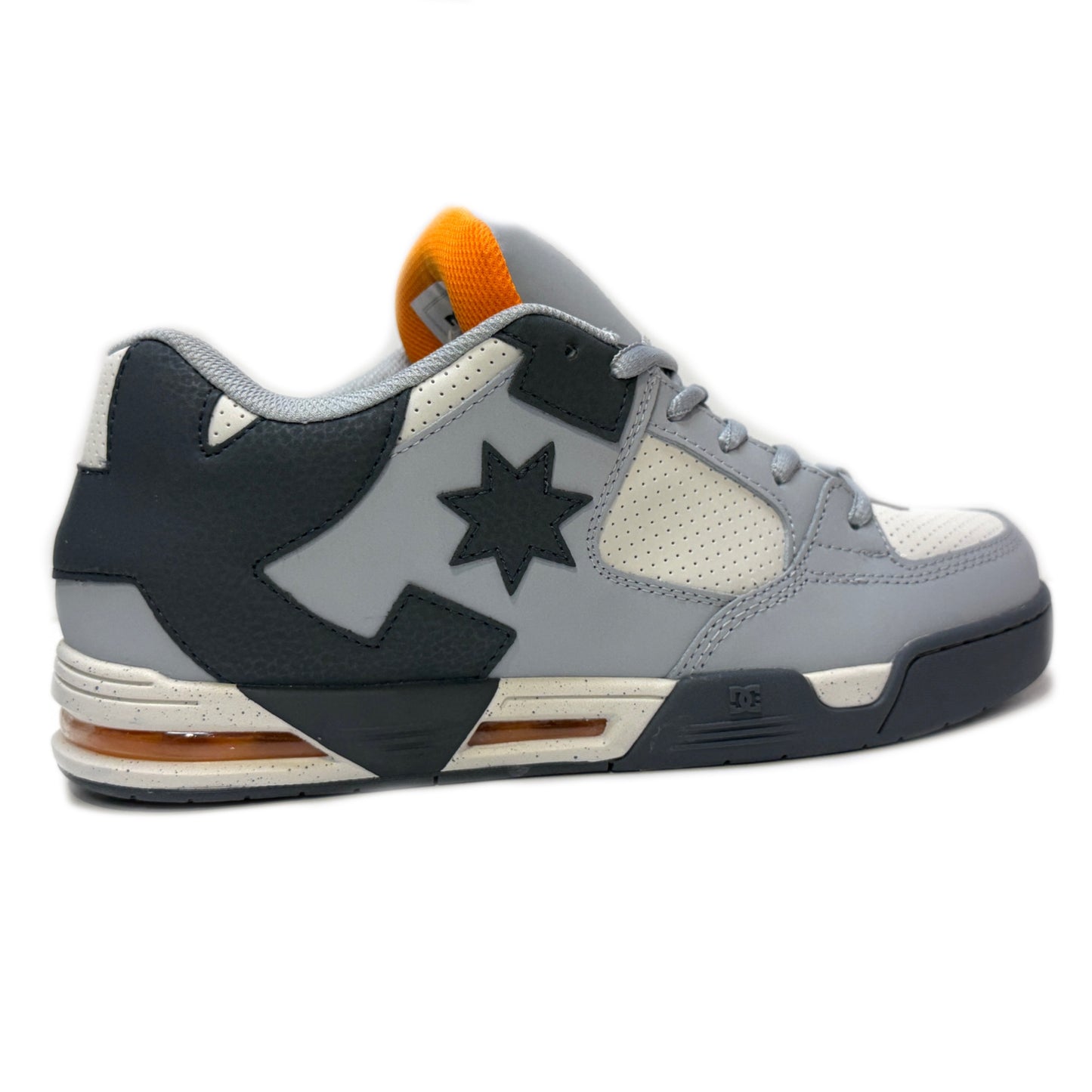 DC SHOES COMMAND GREY DARK GREY ORANGE WHITE TRAINERS