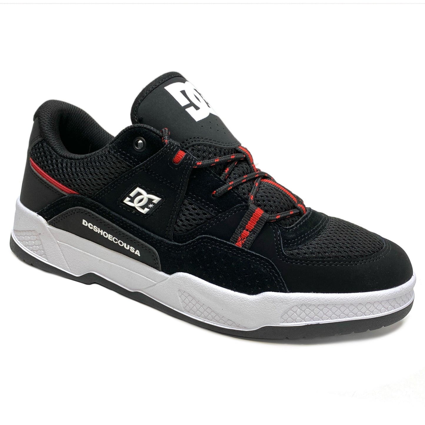 DC SHOES CONSTRUCT BLACK HOT CORAL TRAINERS