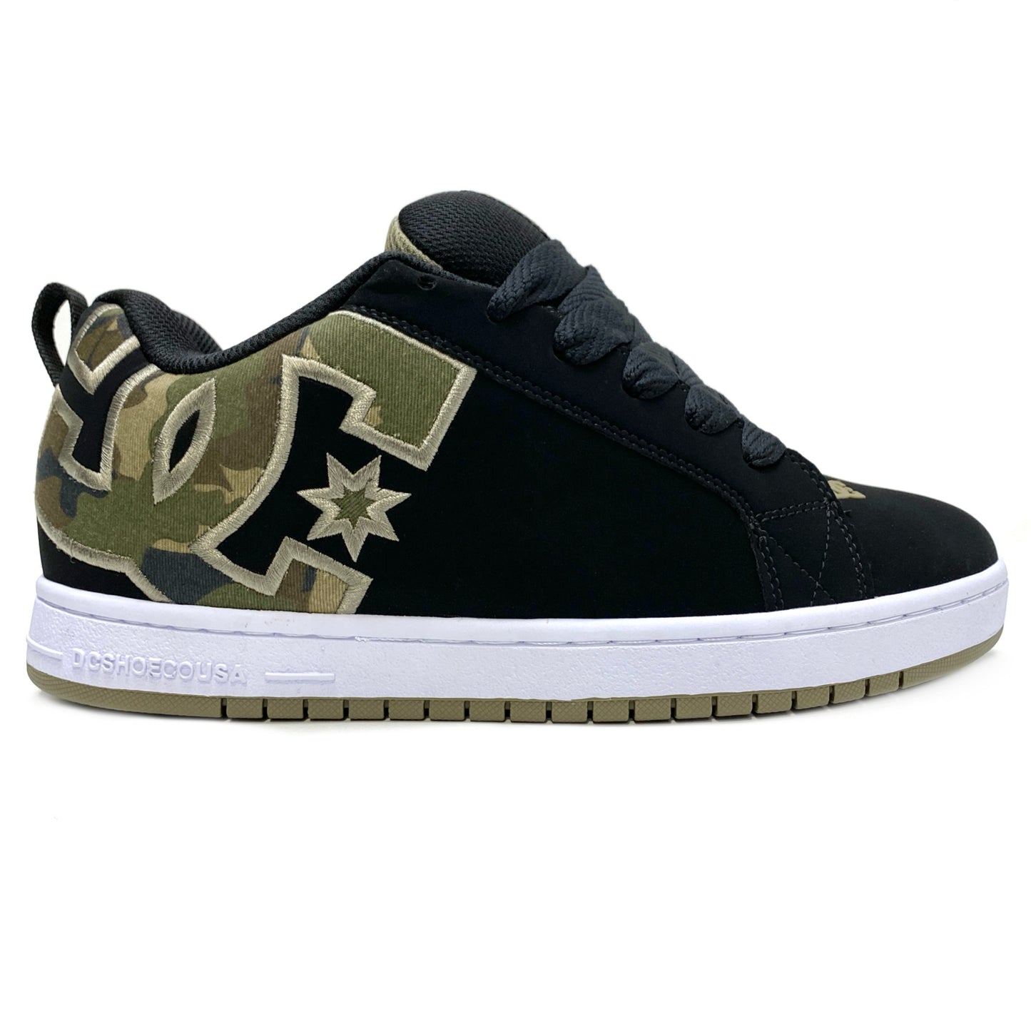 DC SHOES COURT GRAFFIK BLACK BLACK GREEN TRAINERS