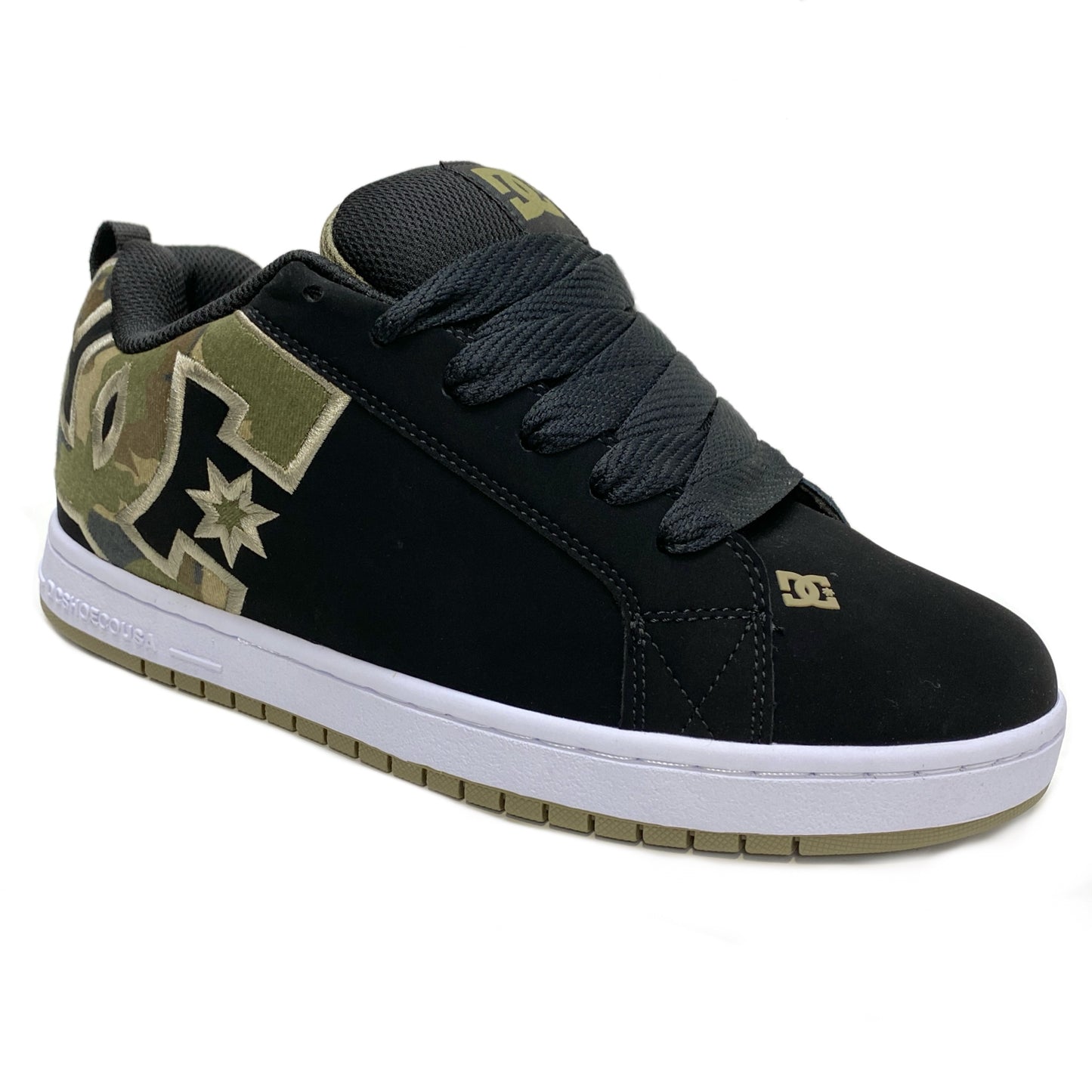 DC SHOES COURT GRAFFIK BLACK BLACK GREEN TRAINERS