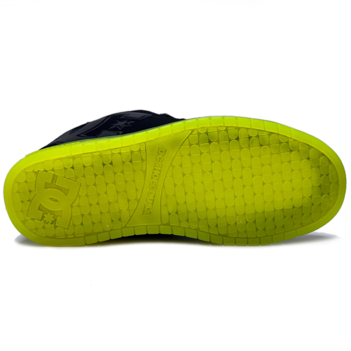 DC SHOES COURT GRAFFIK BLACK LIME TRAINERS