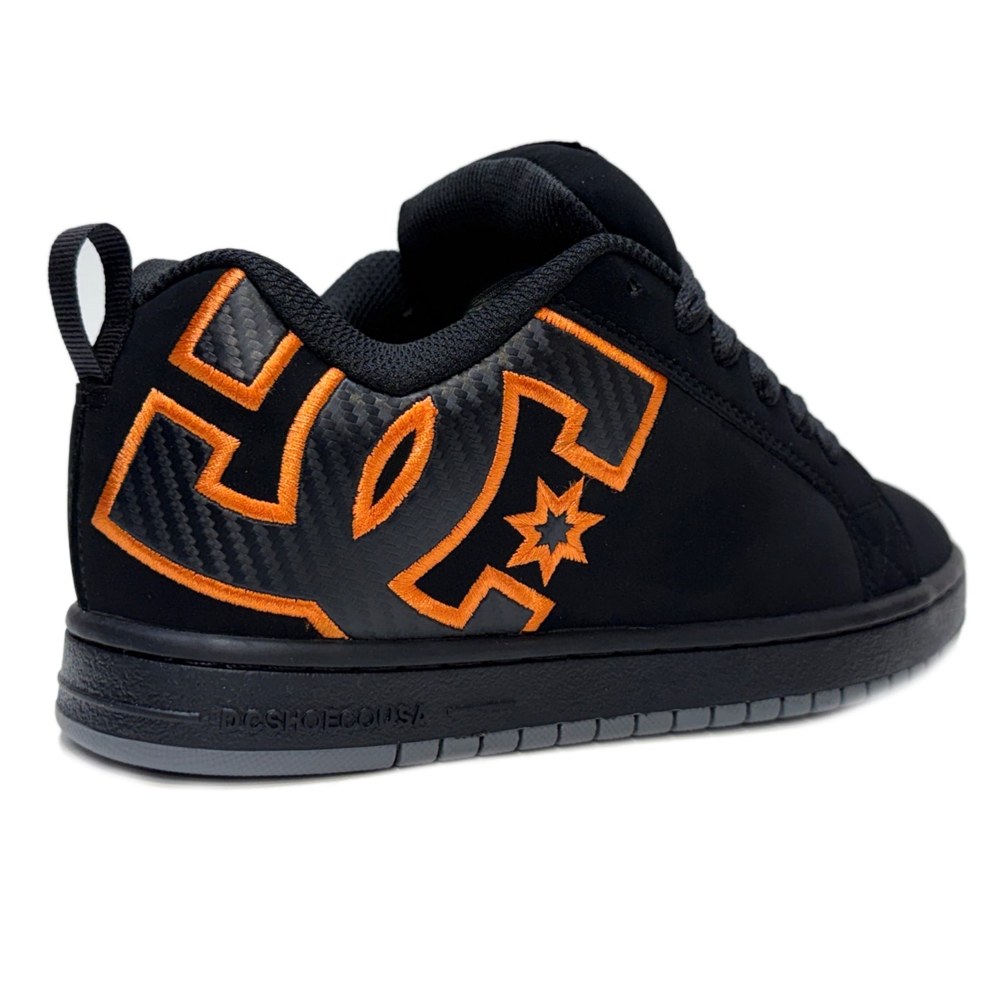 DC SHOES COURT GRAFFIK BLACK ORANGE TRAINERS