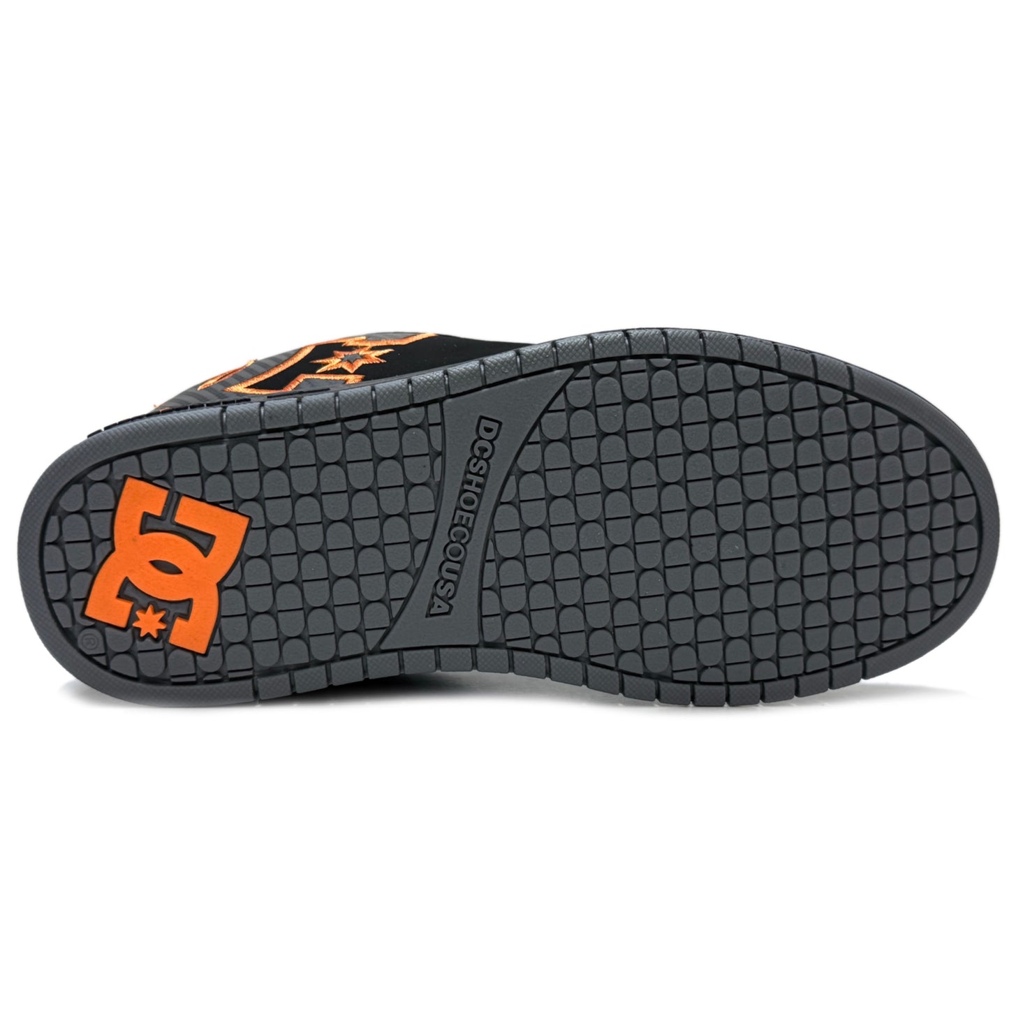 DC SHOES COURT GRAFFIK BLACK ORANGE TRAINERS