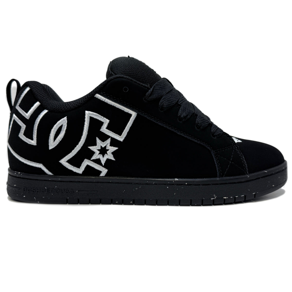 DC SHOES COURT GRAFFIK BLACK RECYCLED TRAINERS