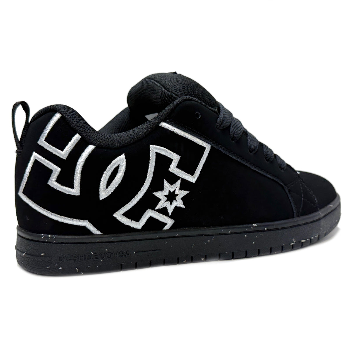 DC SHOES COURT GRAFFIK BLACK RECYCLED TRAINERS