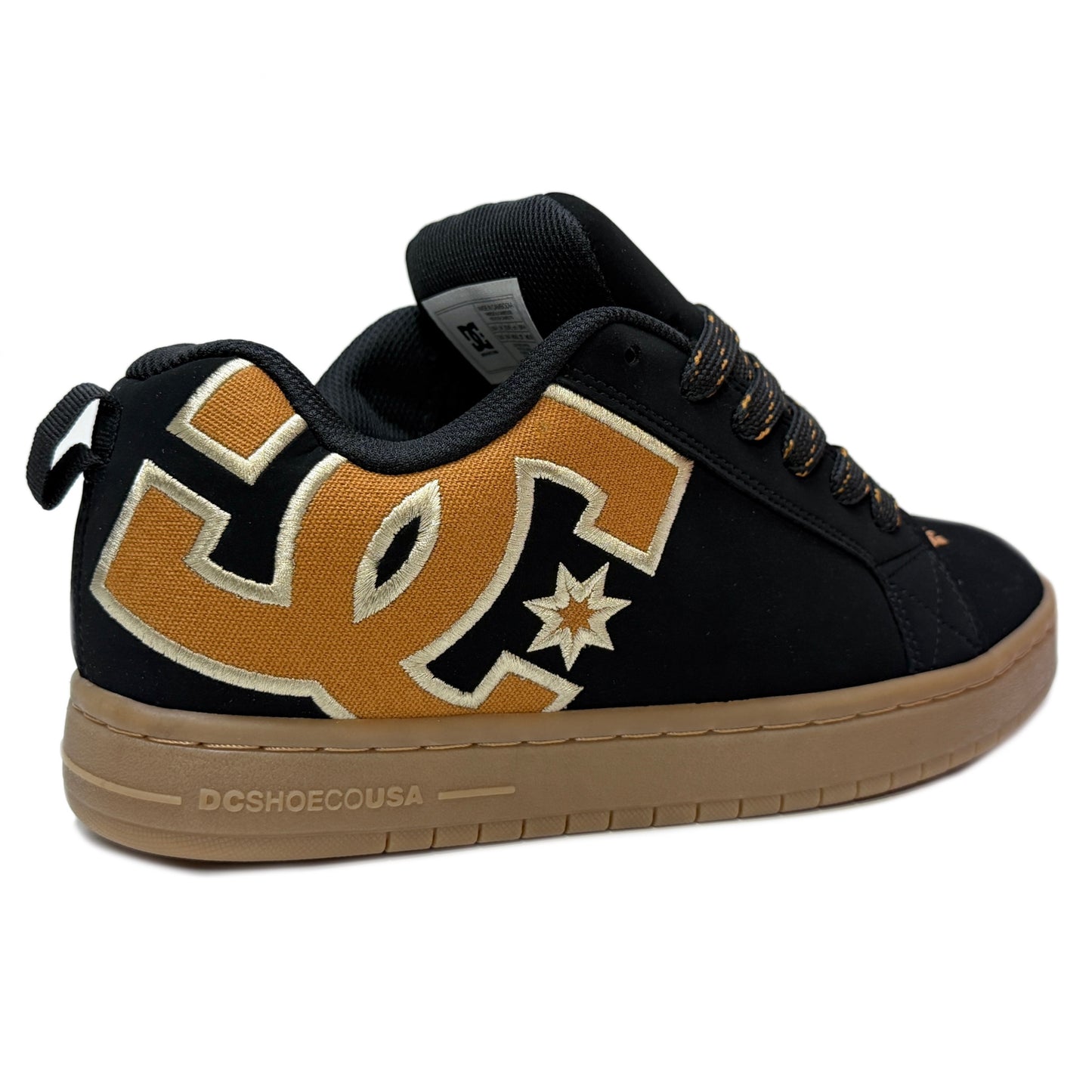 DC SHOES COURT GRAFFIK BLACK WHEAT TRAINERS