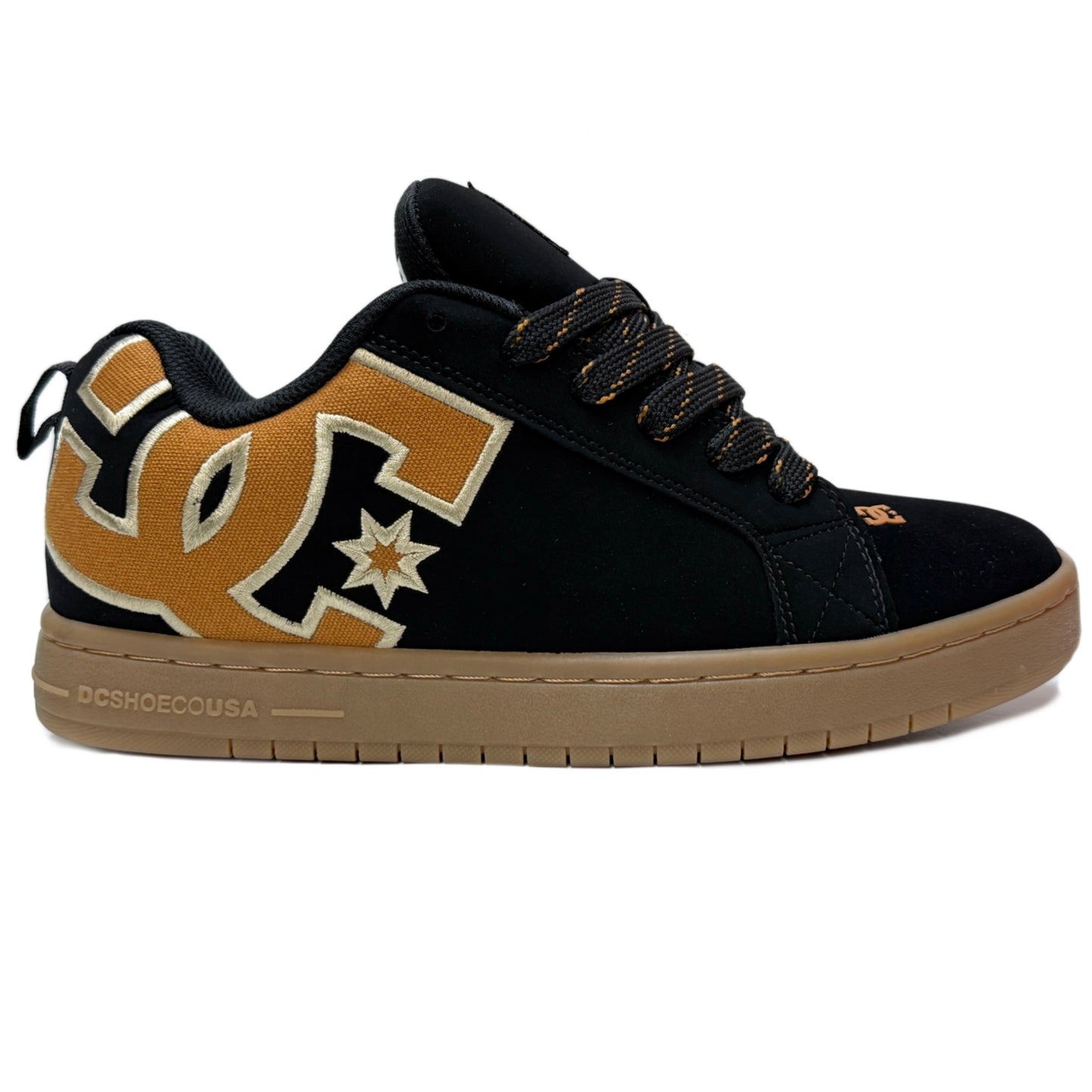 DC SHOES COURT GRAFFIK BLACK WHEAT TRAINERS