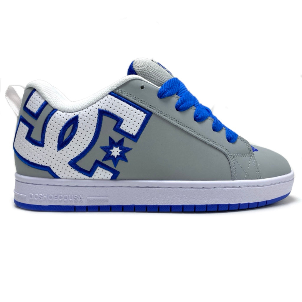 DC SHOES COURT GRAFFIK GREY BLUE WHITE TRAINERS