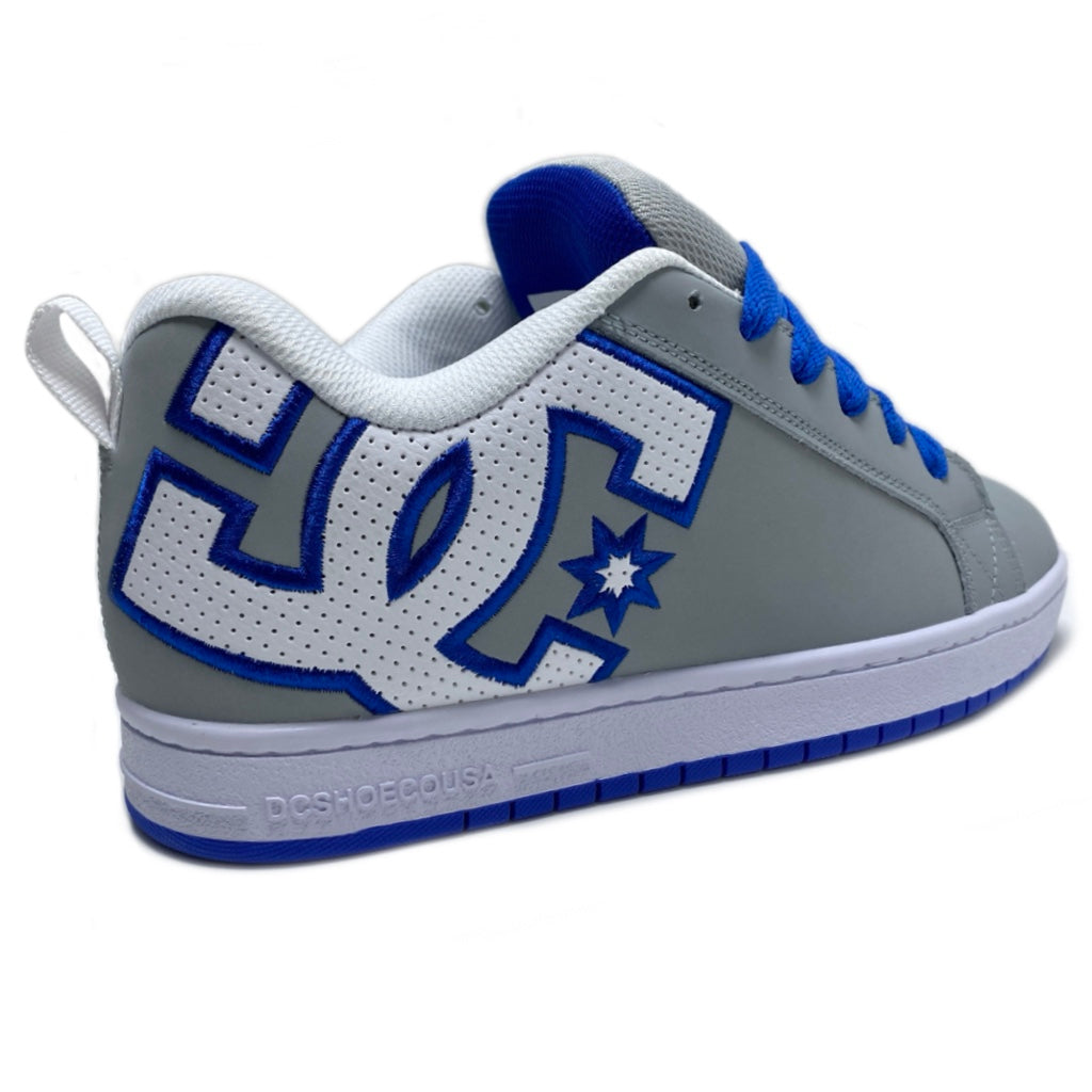 DC SHOES COURT GRAFFIK GREY BLUE WHITE TRAINERS