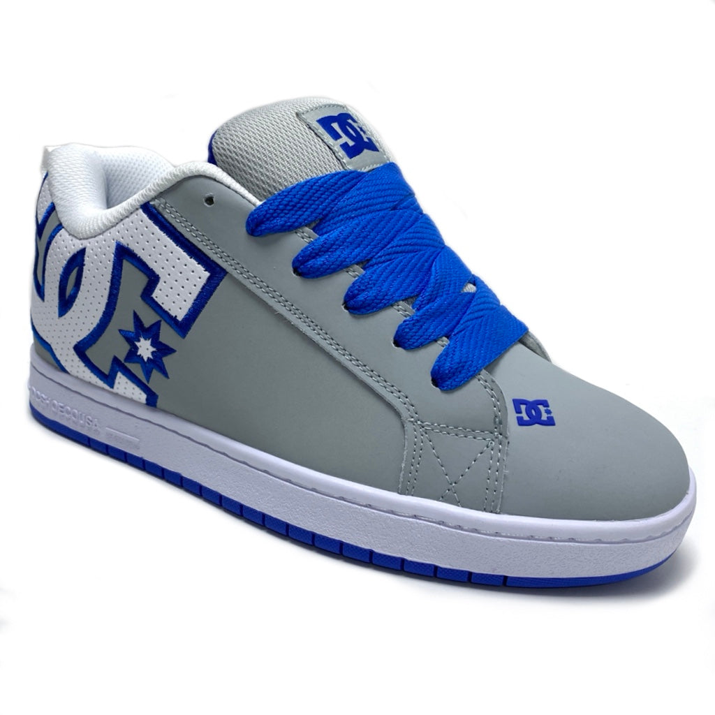 DC SHOES COURT GRAFFIK GREY BLUE WHITE TRAINERS