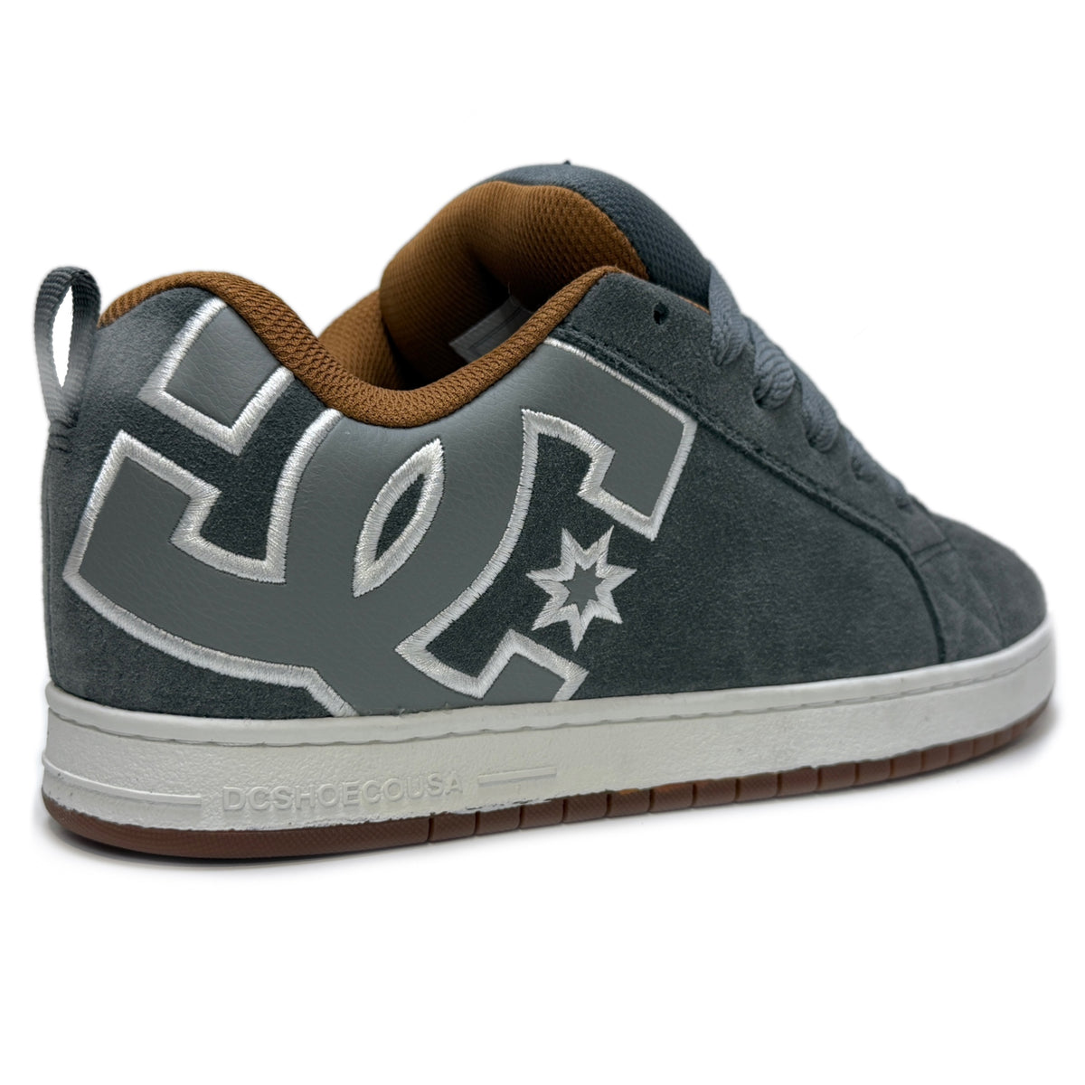 DC SHOES COURT GRAFFIK GREY GUM TRAINERS