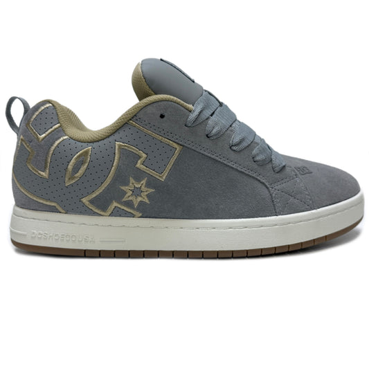 DC SHOES COURT GRAFFIK GREY TAN OFFWHITE TRAINERS