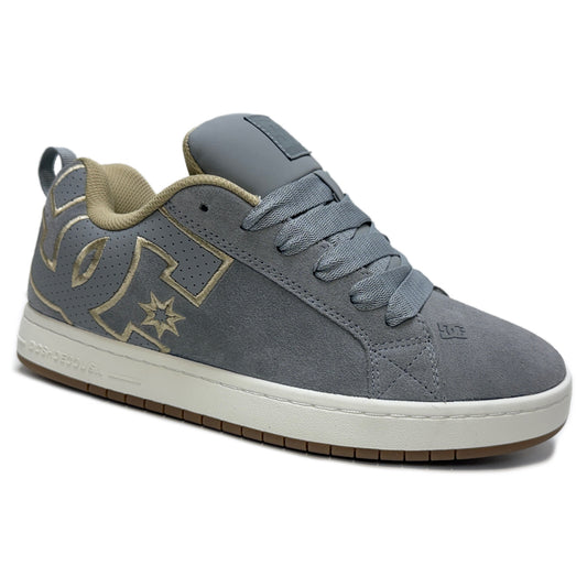 DC SHOES COURT GRAFFIK GREY TAN OFFWHITE TRAINERS