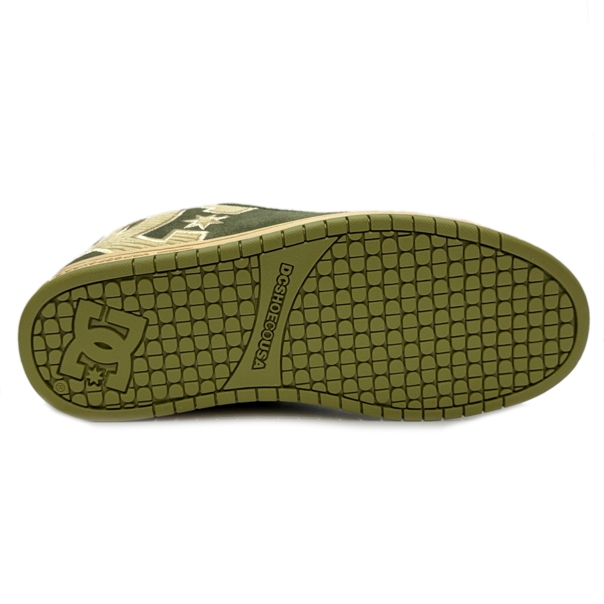 DC SHOES COURT GRAFFIK LIGHT OLIVE OYSTER TRAINERS