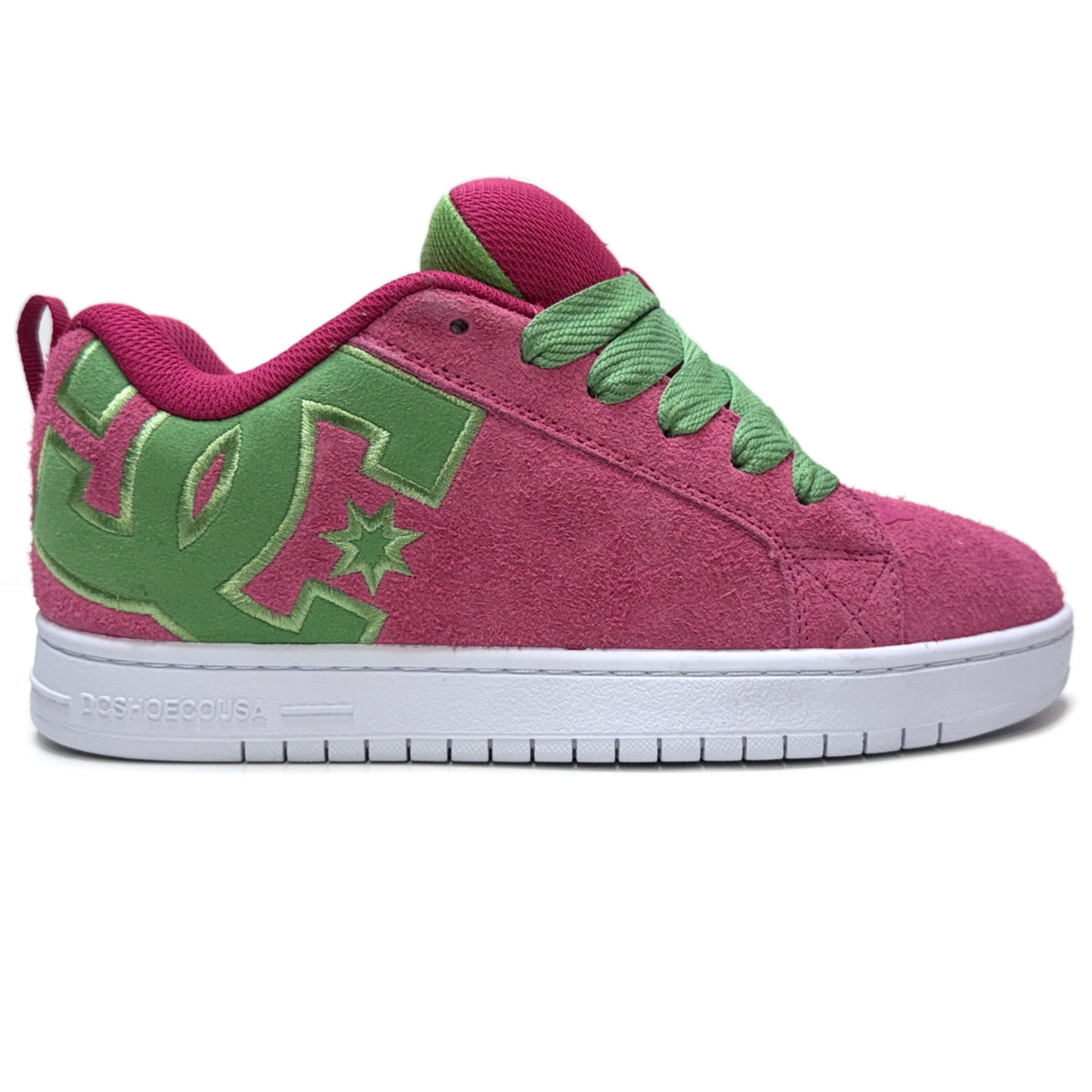 DC SHOES COURT GRAFFIK SE CRAZY PINK SOFT LIME TRAINERS