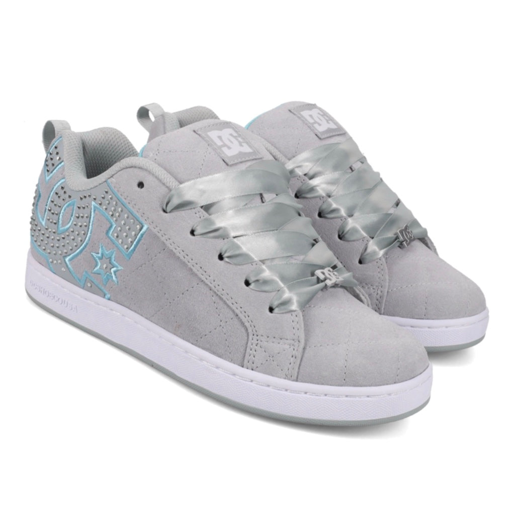 DC SHOES COURT GRAFFIK SE GREY WHITE LADIES TRAINERS