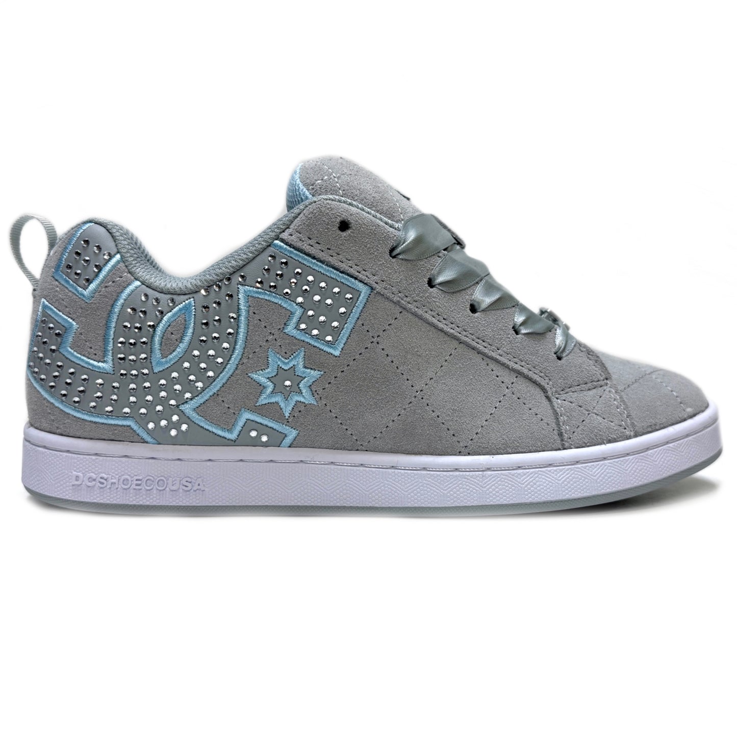 DC SHOES COURT GRAFFIK SE GREY WHITE LADIES TRAINERS