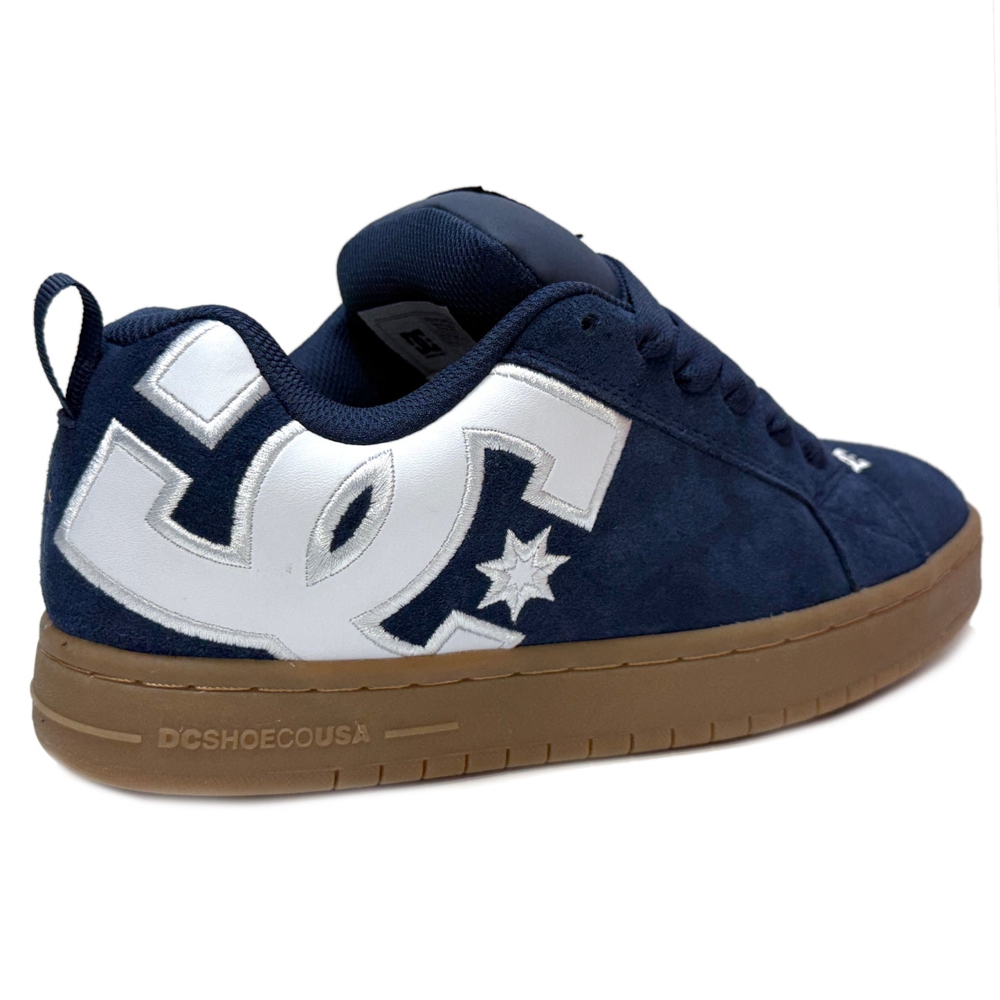 DC SHOES COURT GRAFFIK SE NAVY WHITE GUM TRAINERS