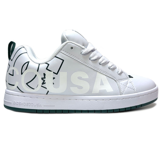 DC SHOES COURT GRAFFIK WHITE GREEN TRAINERS