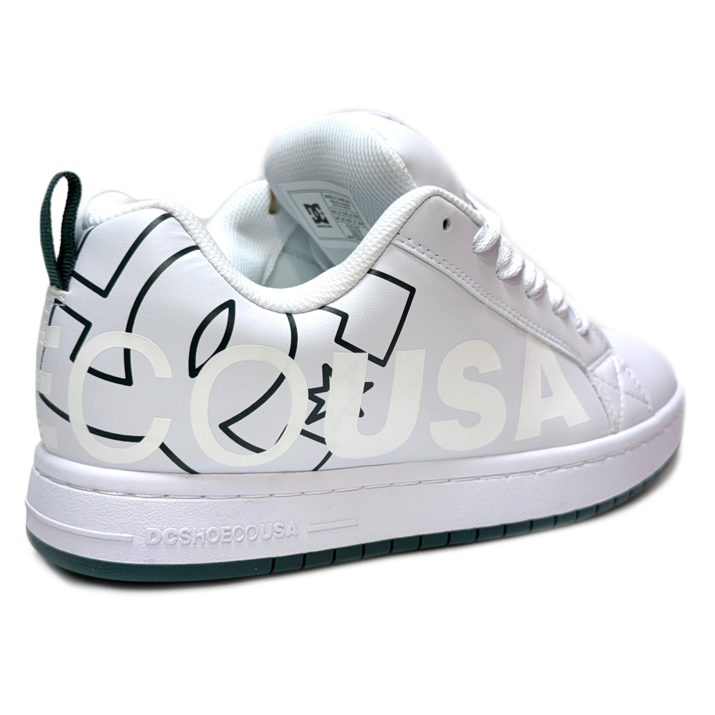 DC SHOES COURT GRAFFIK WHITE GREEN TRAINERS