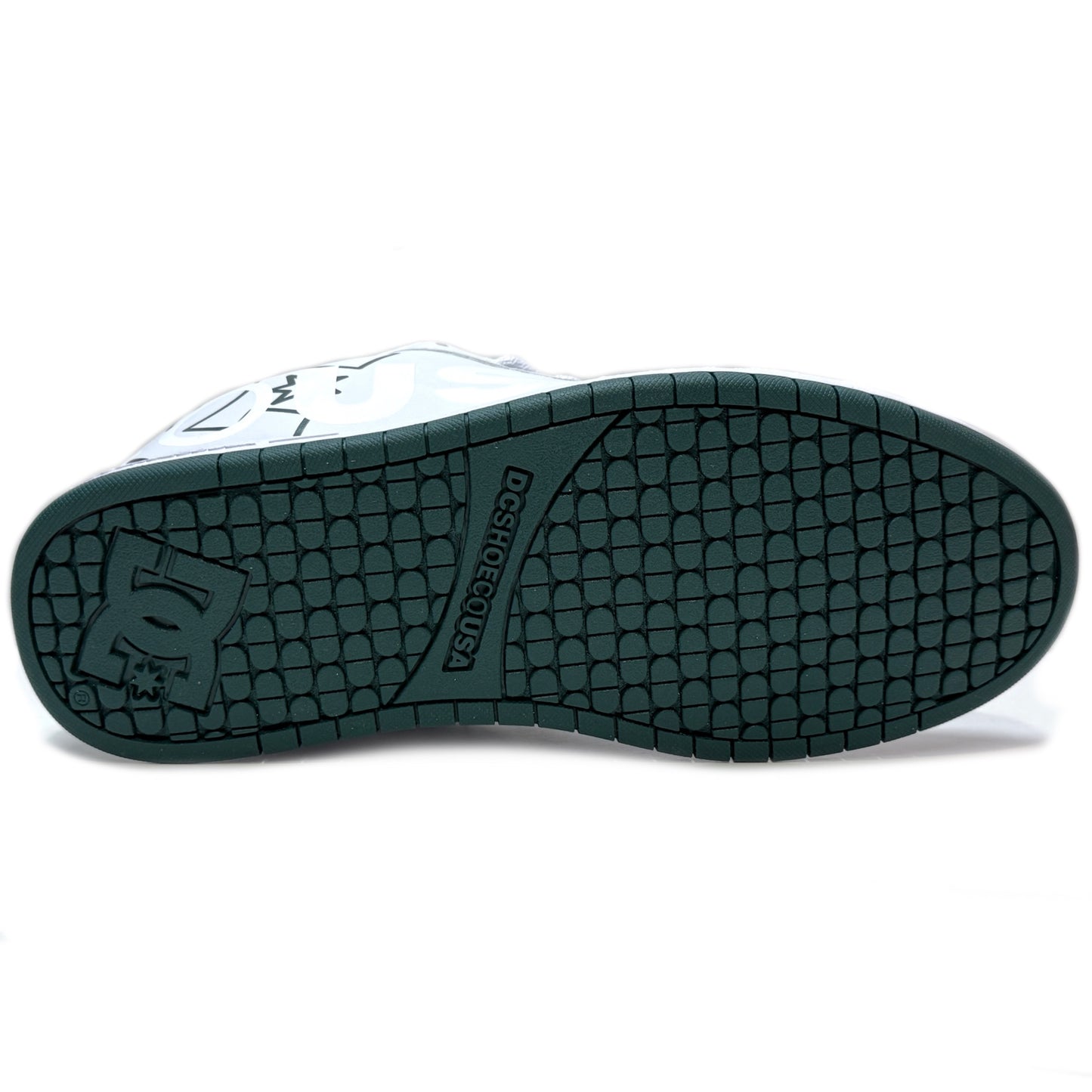 DC SHOES COURT GRAFFIK WHITE GREEN TRAINERS