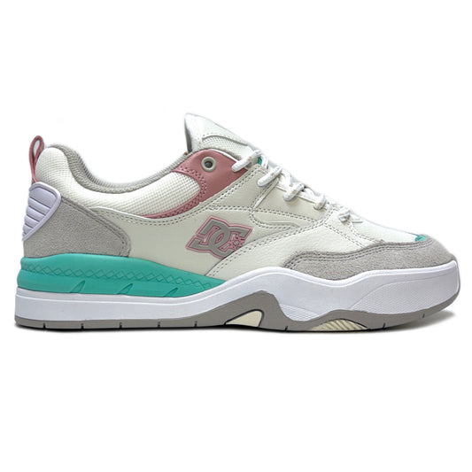 DC SHOES DC ASCEND OFF WHITE PINK TURQUOISE TRAINERS