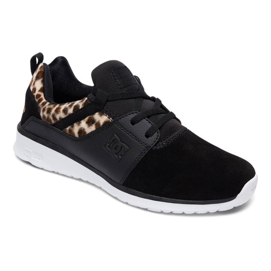 DC SHOES HEATHROW SE ANIMAL BLACK LADIES TRAINERS (UK 4)