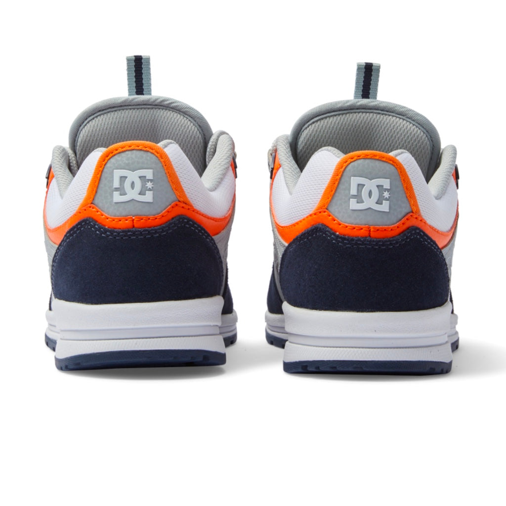 DC SHOES KALIS LITE NAVY WHITE ORANGE TRAINERS