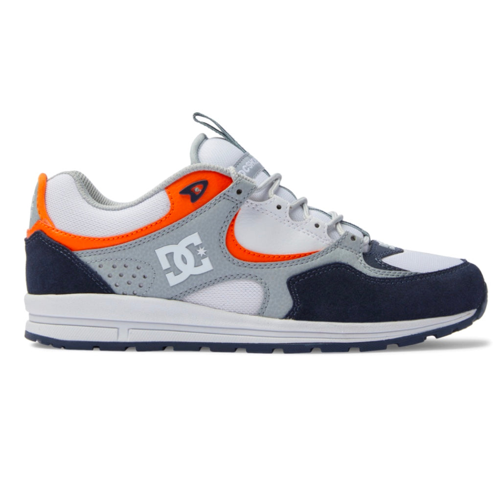 DC SHOES KALIS LITE NAVY WHITE ORANGE TRAINERS