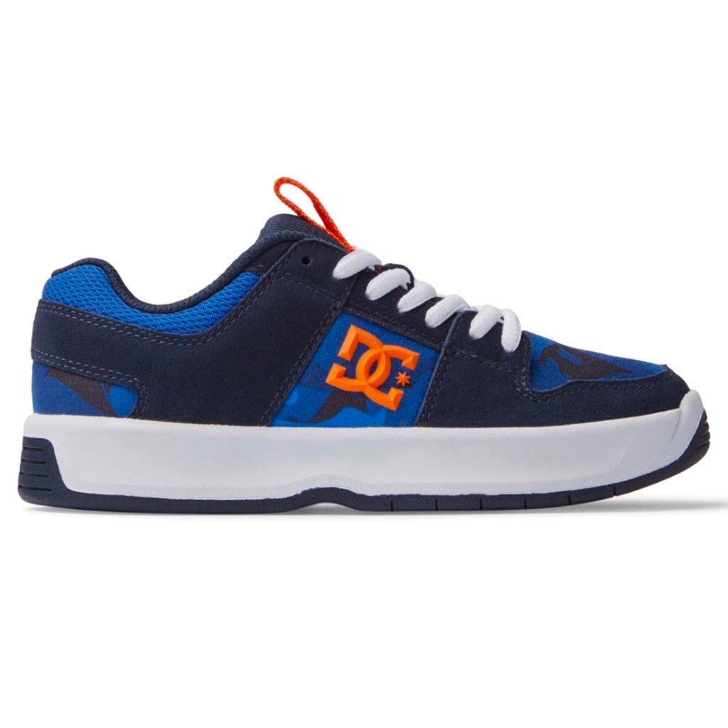 DC SHOES LYNX ZERO SHADY BLUE ORANGE KIDS TRAINERS