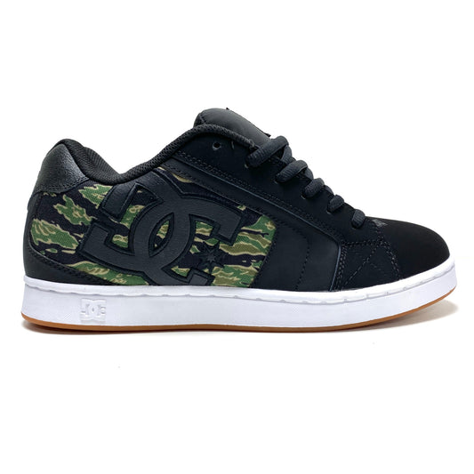 DC SHOES NET SE BLACK CAMO TRAINERS (UK 10)