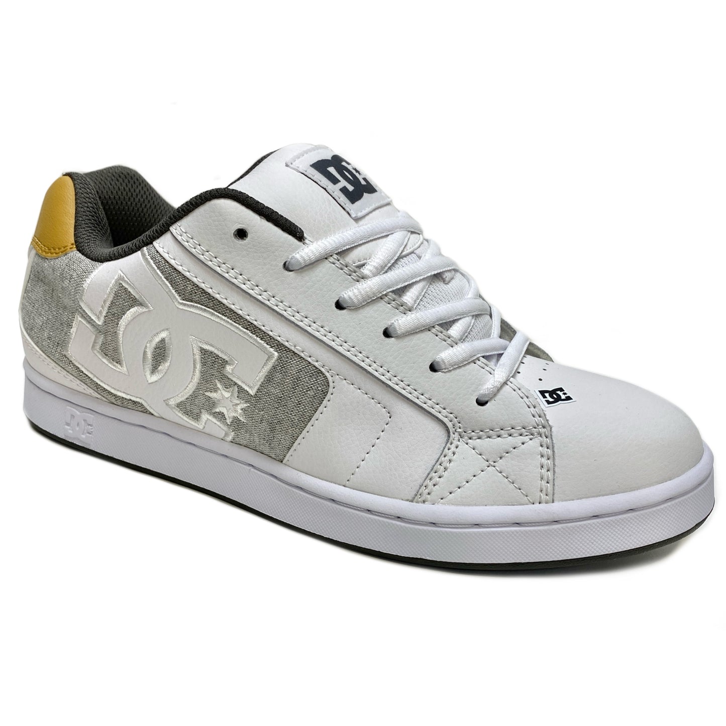 DC SHOES NET WHITE WHITE LIGHT GREY TRAINERS