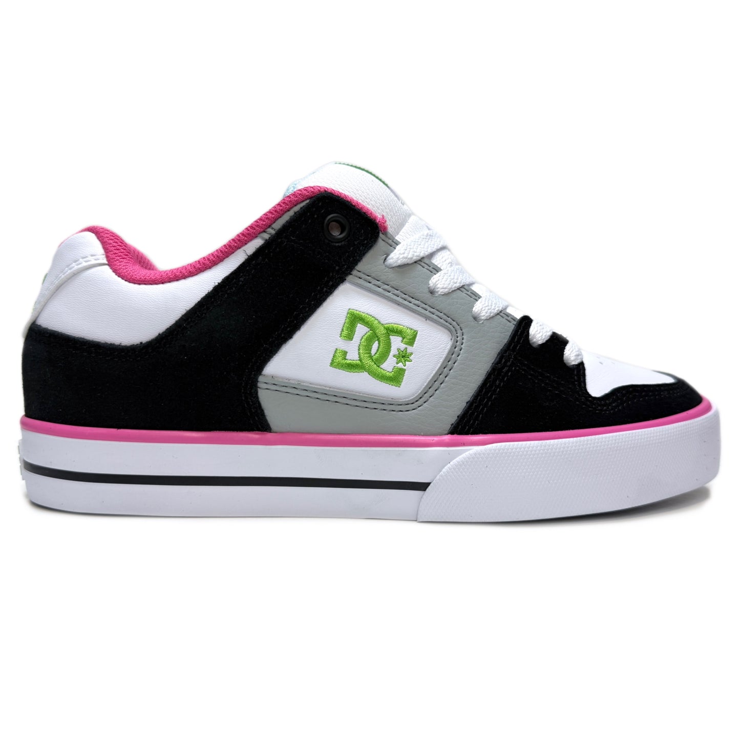 DC SHOES PURE BLACK WHITE MULTI LADIES TRAINERS
