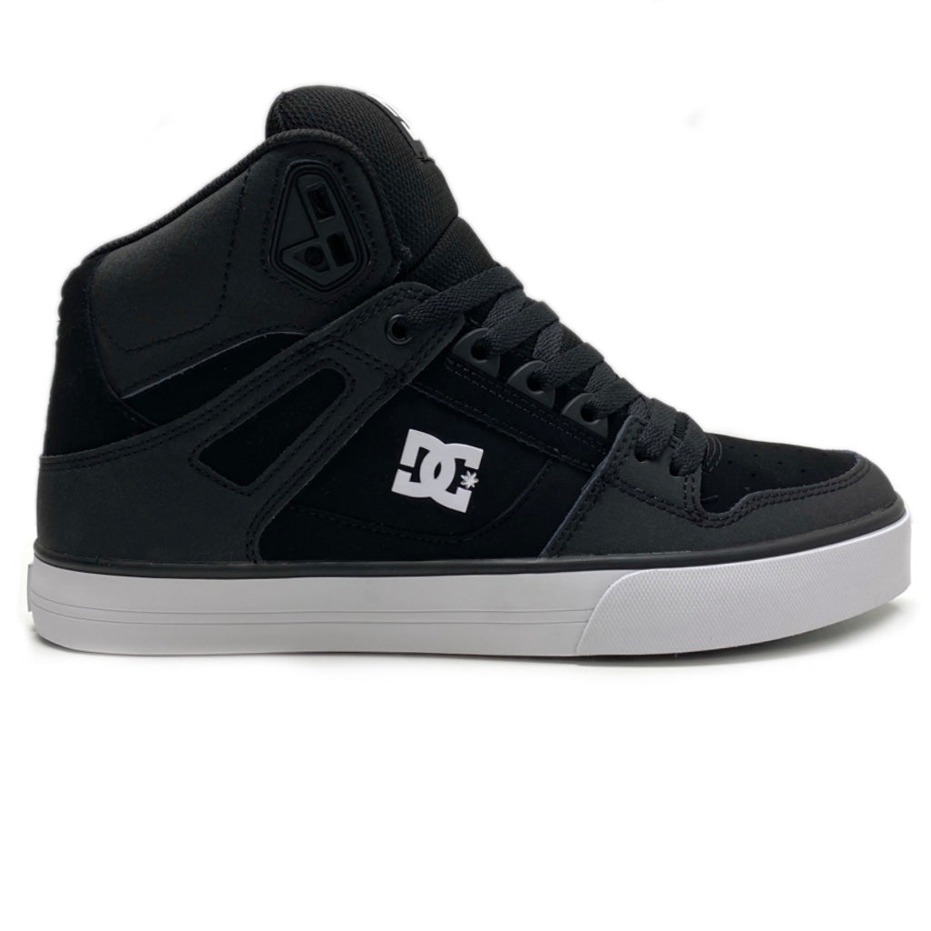 DC SHOES PURE HIGH TOP WC BLACK BLACK WHITE TRAINERS