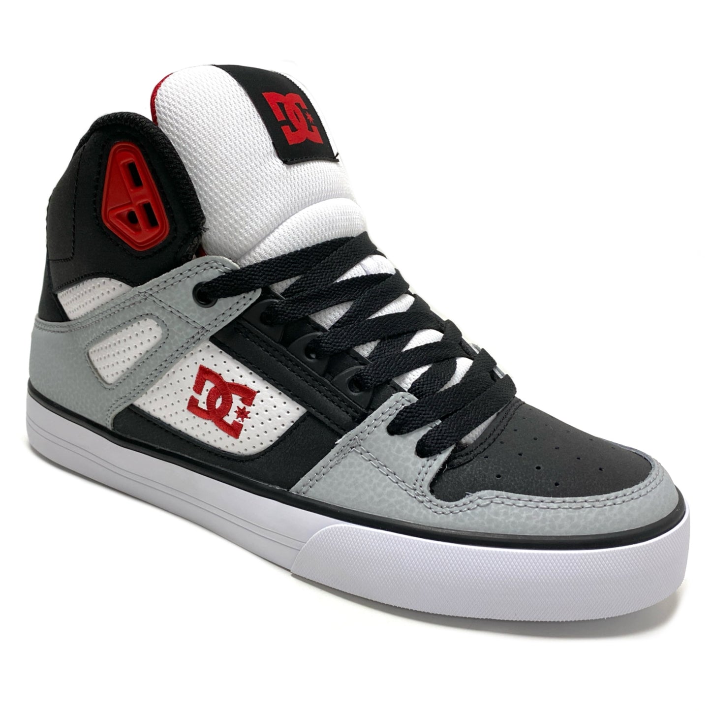 DC SHOES PURE HIGH TOP WC BLACK GREY RED TRAINERS