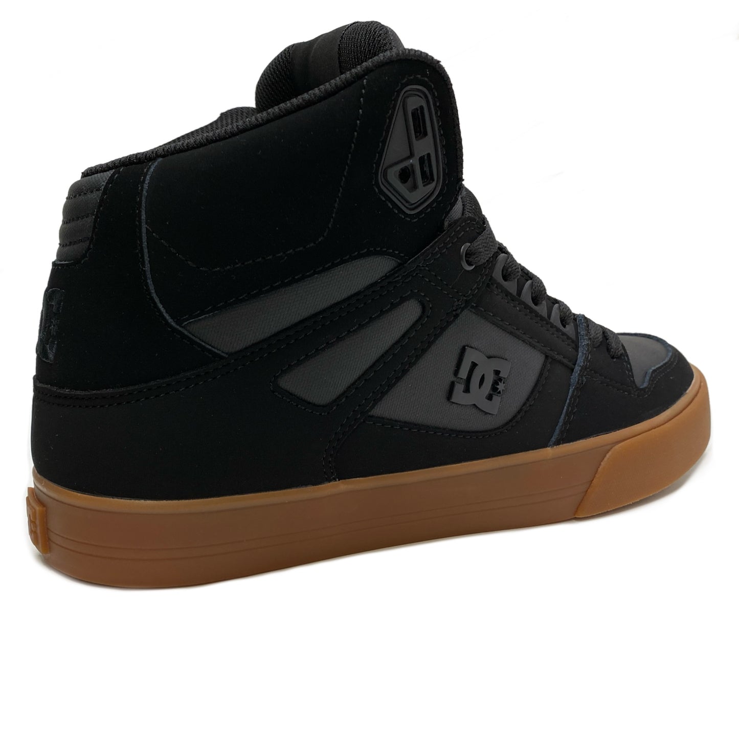 DC SHOES PURE HIGH TOP WC BLACK GUM TRAINERS