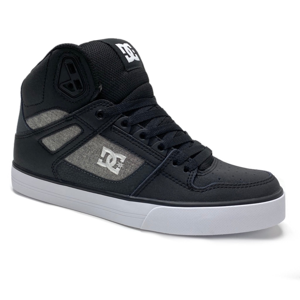 DC SHOES PURE HIGH TOP WC BLACK WHITE ARMOR TRAINERS