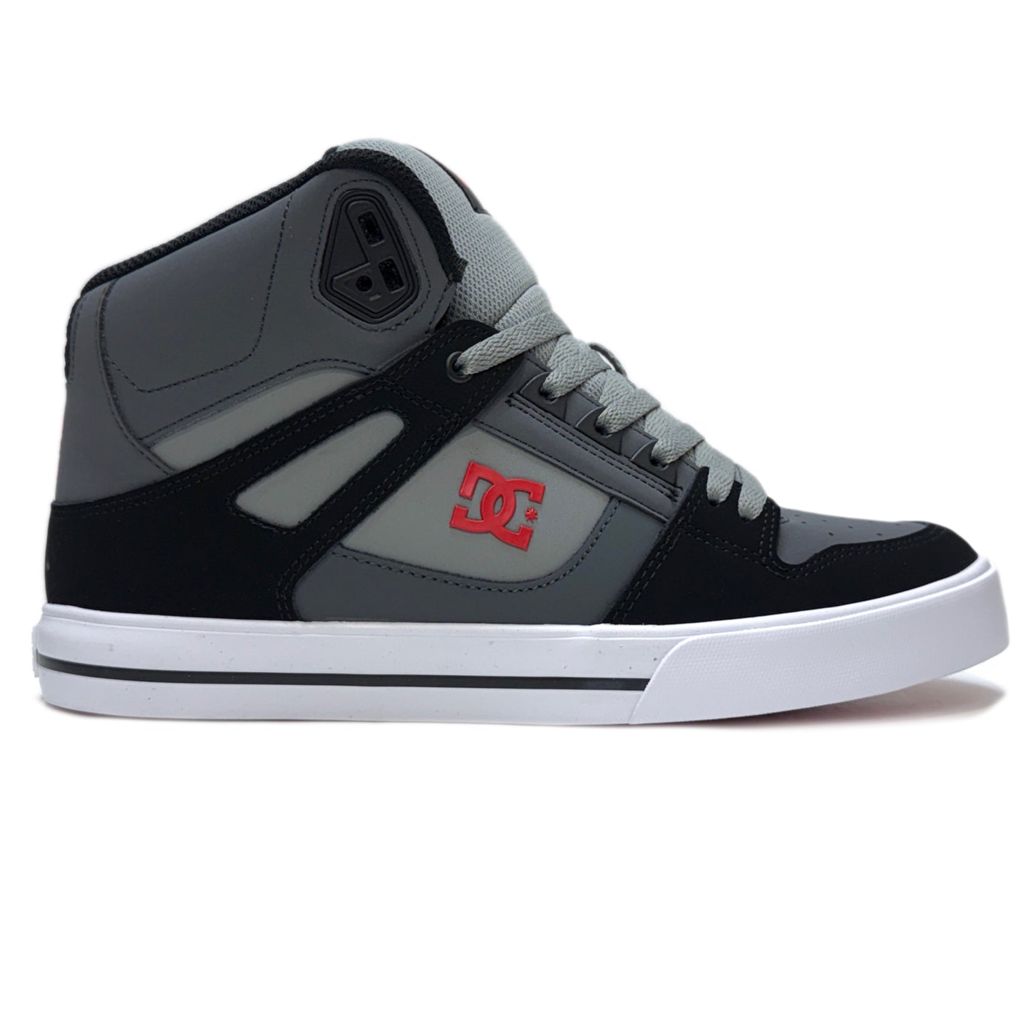 DC SHOES PURE HIGH TOP WC GREY BLACK RED TRAINERS