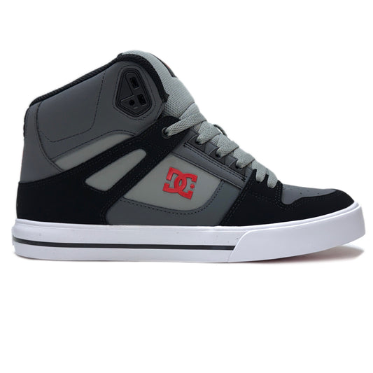 DC SHOES PURE HIGH TOP WC GREY BLACK RED TRAINERS