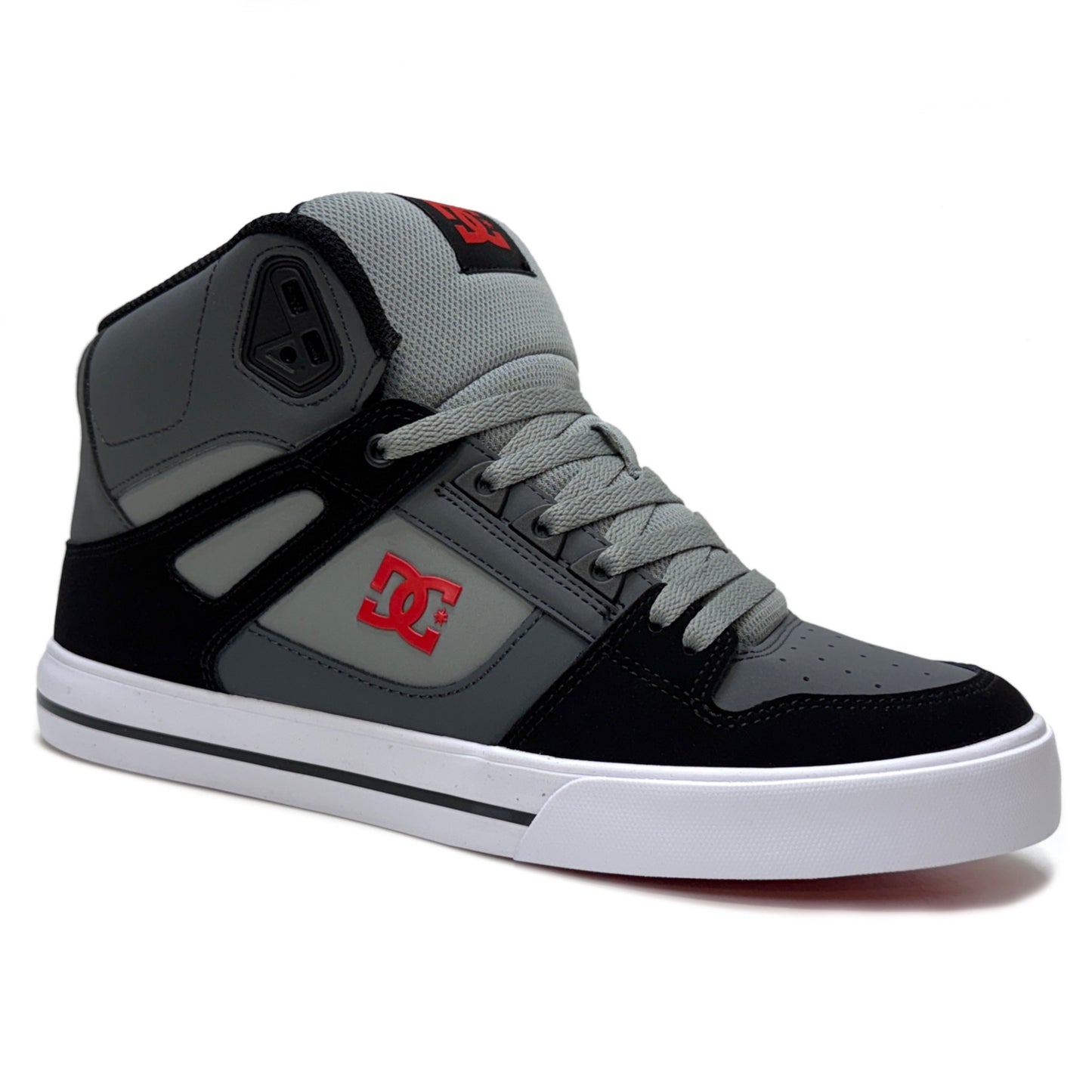 DC SHOES PURE HIGH TOP WC GREY BLACK RED TRAINERS