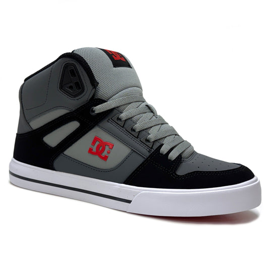 DC SHOES PURE HIGH TOP WC GREY BLACK RED TRAINERS