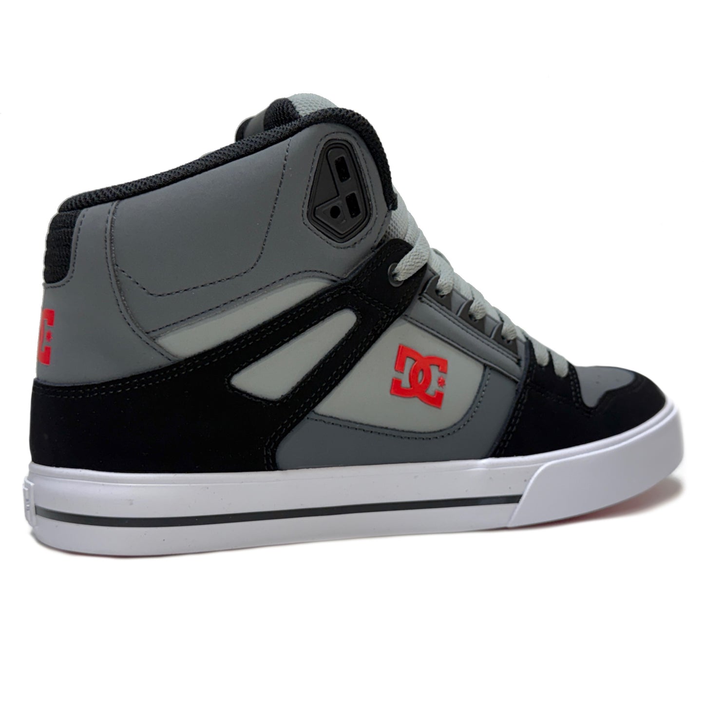 DC SHOES PURE HIGH TOP WC GREY BLACK RED TRAINERS