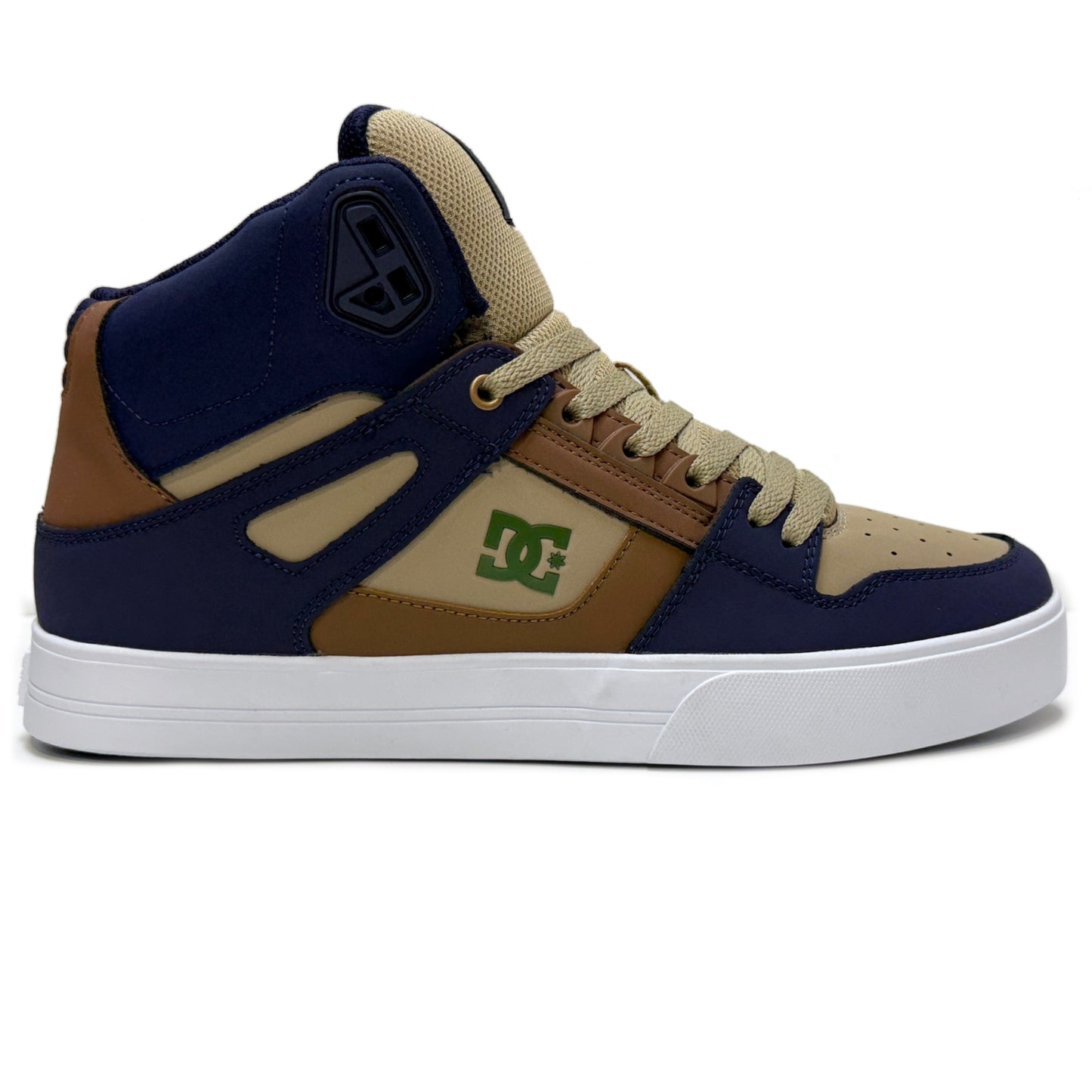 DC SHOES PURE HIGH TOP WC NAVY BROWN TAN TRAINERS
