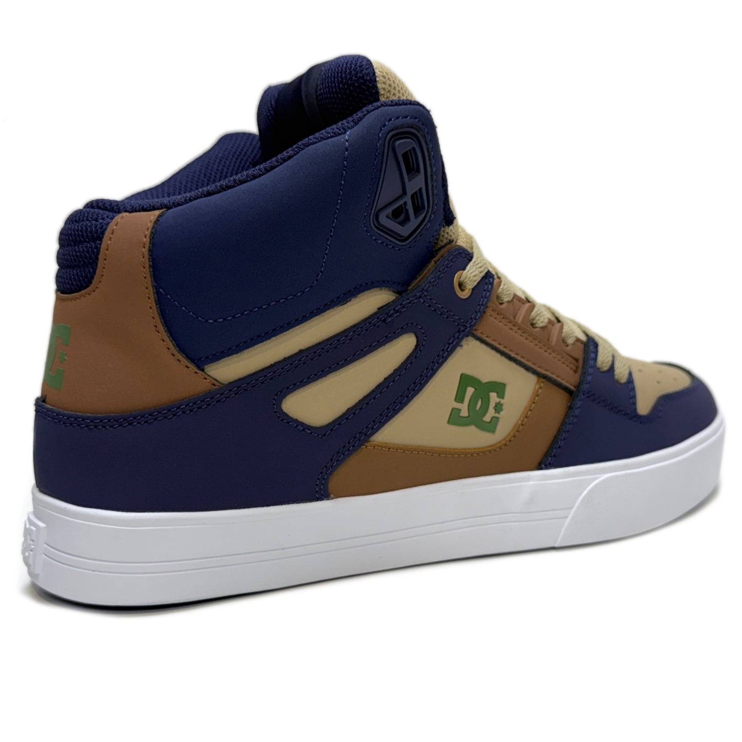 DC SHOES PURE HIGH TOP WC NAVY BROWN TAN TRAINERS